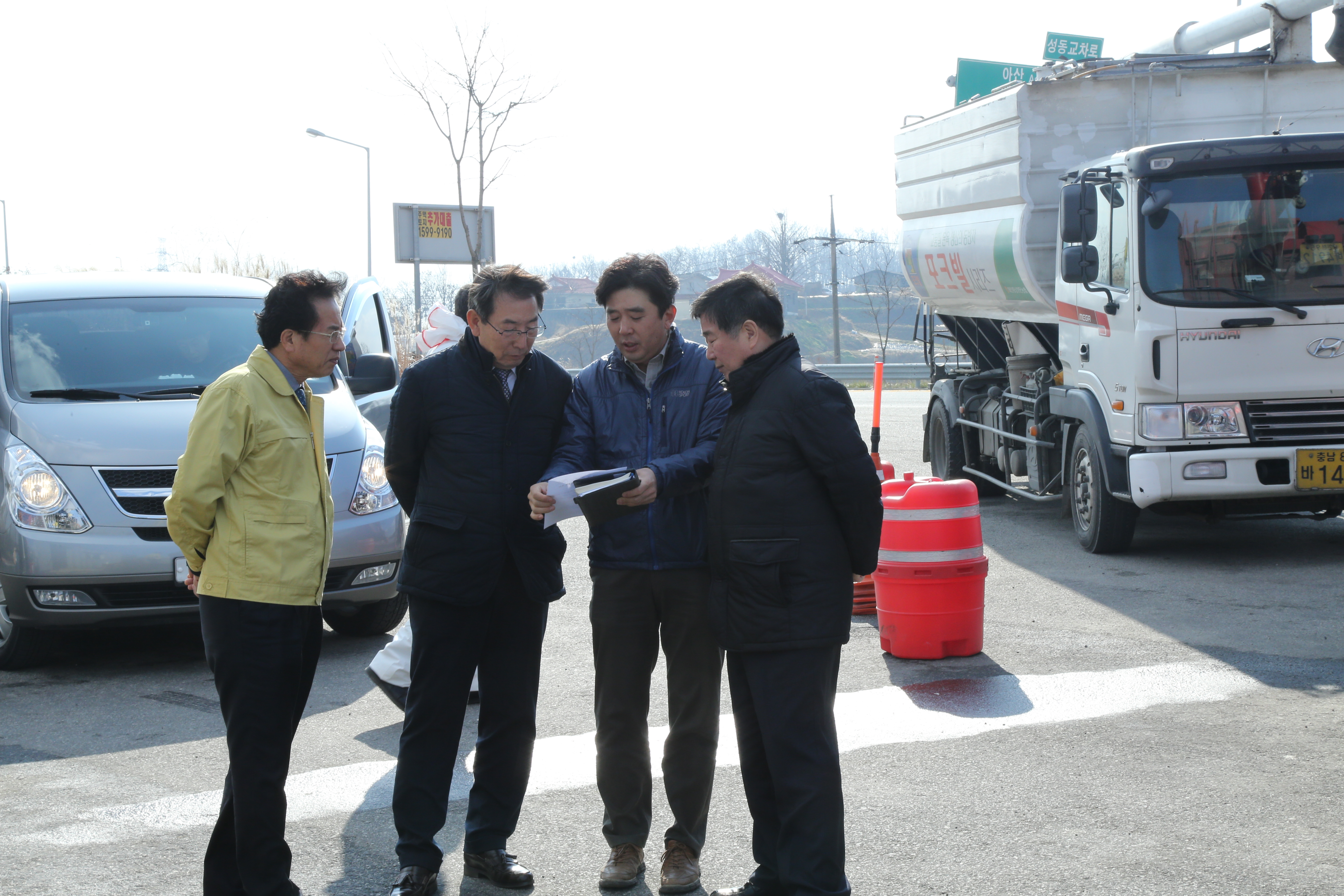 AI방역조소근무자 방문 격려