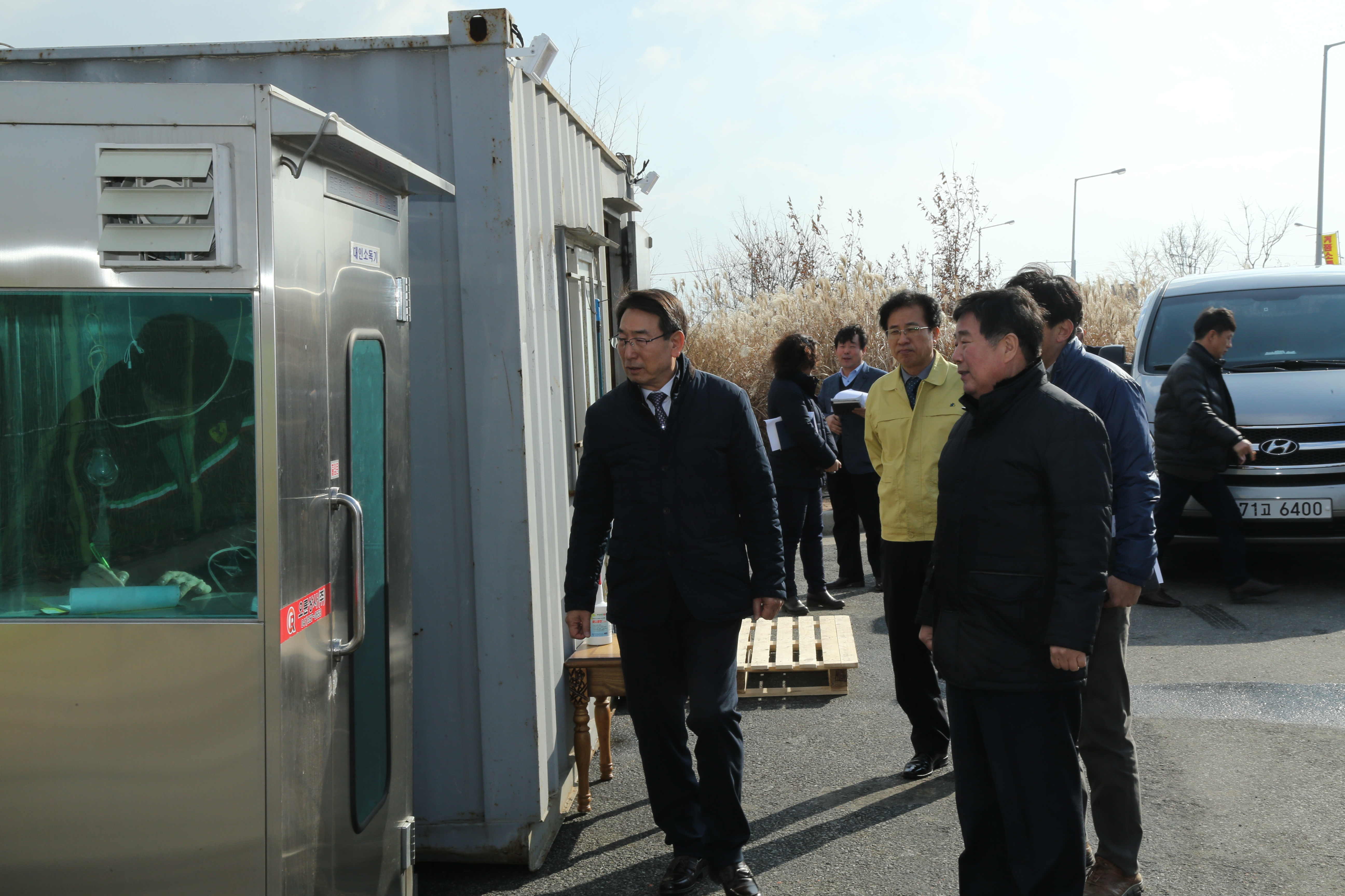 AI방역조소근무자 방문 격려