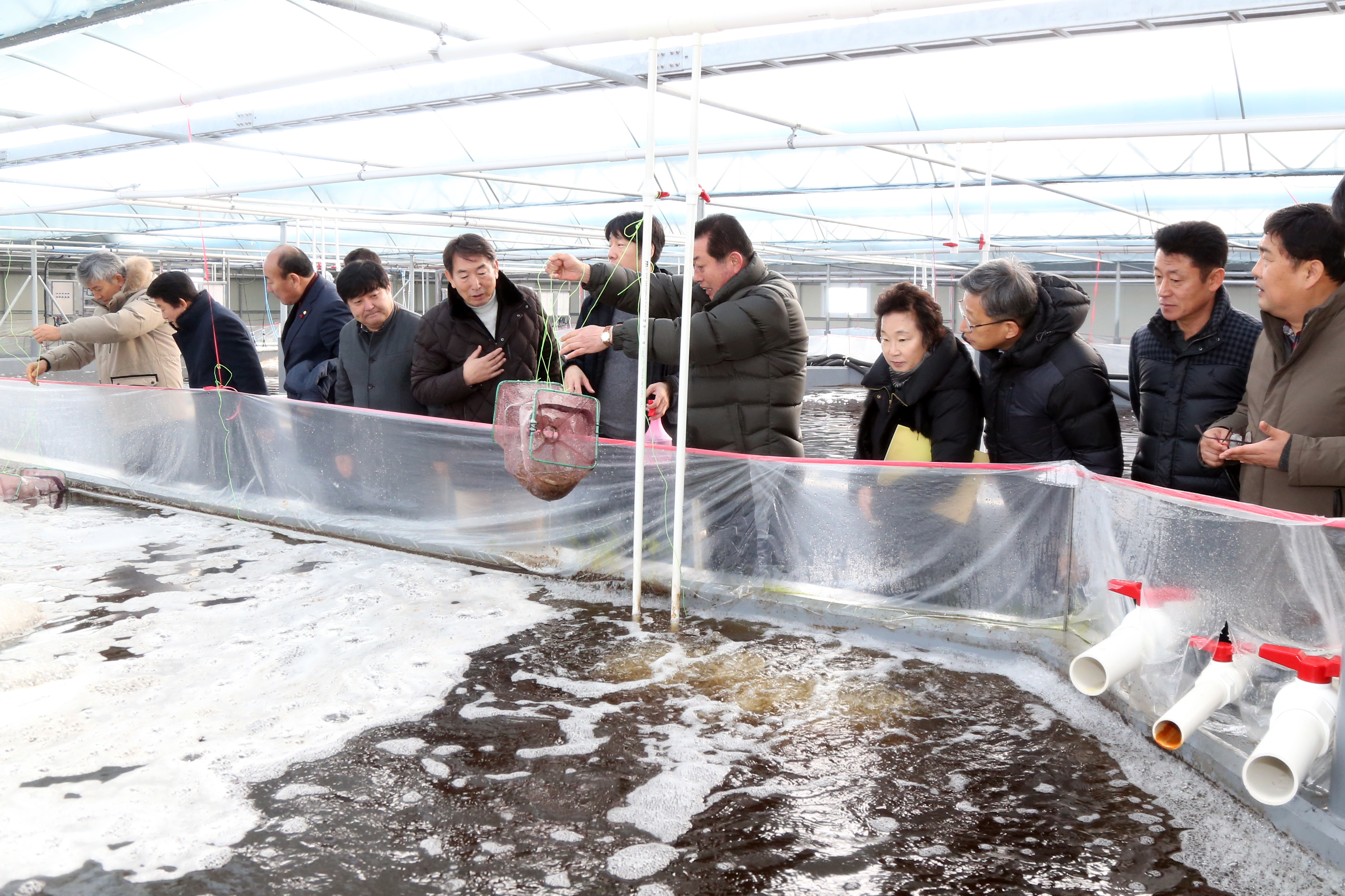  산업건설위원회 친환경 바이오플락 첨단양식단지 현장 견학