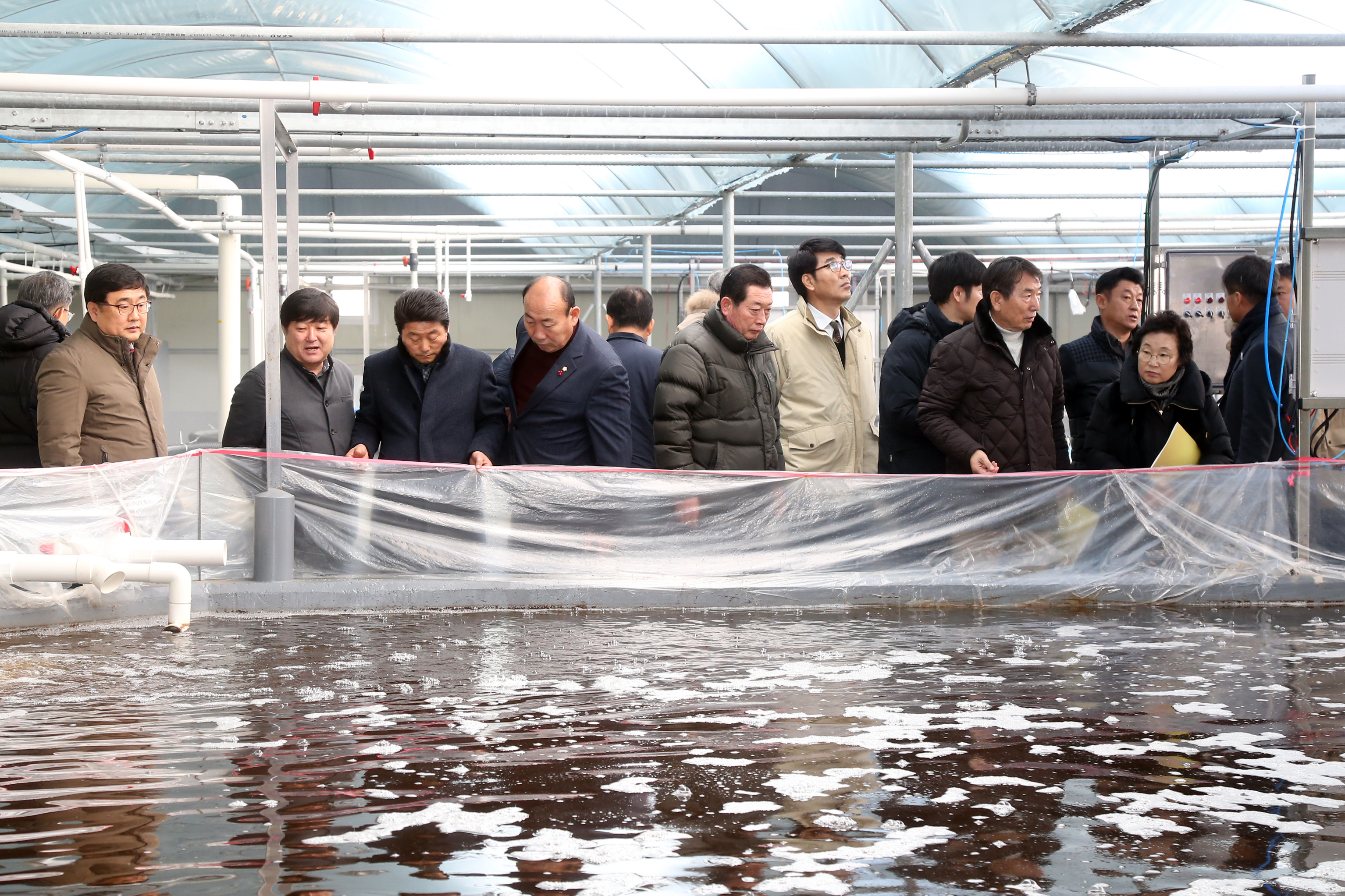  산업건설위원회 친환경 바이오플락 첨단양식단지 현장 견학